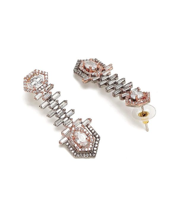YouBella Jewellery Celebrity Inspired Metallic Touch Jewellery Set with Earrings for Girls and Women (YBNK_50444) (Metallic)